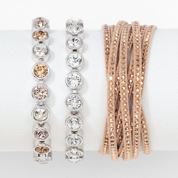 WHITE Ice Bracelet by Touchstone Crystal by Swarovski‎ ✨ New in box - Picture 2 of 2